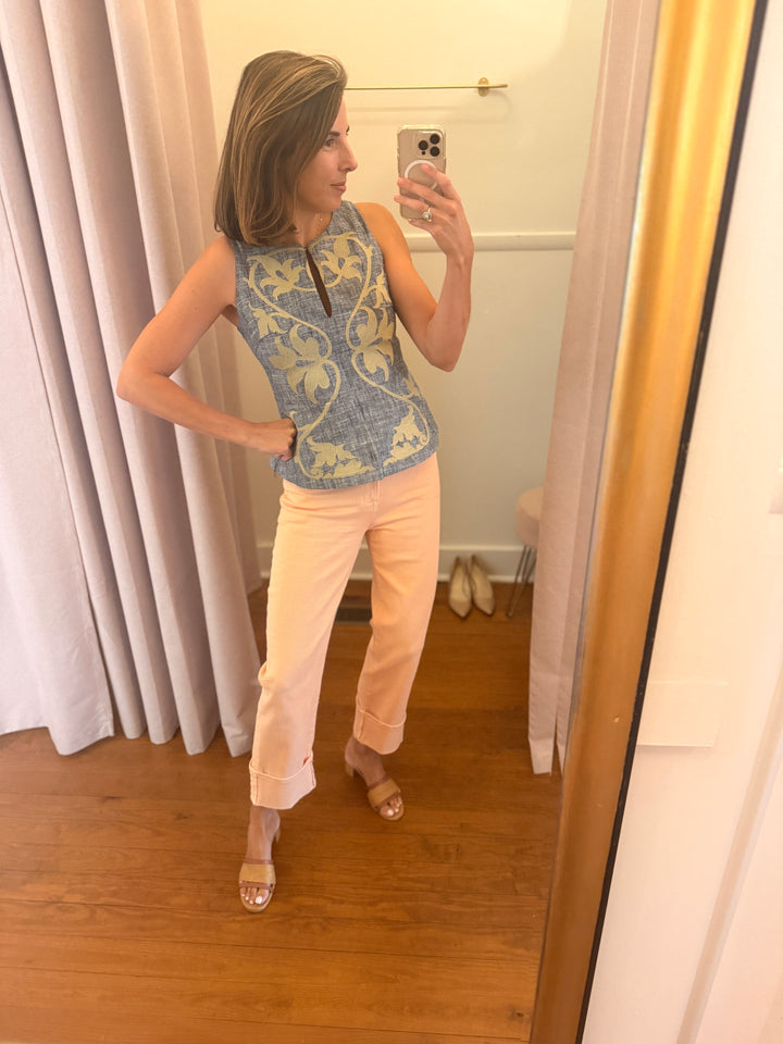 AINSLEY EMBROIDERED TOP