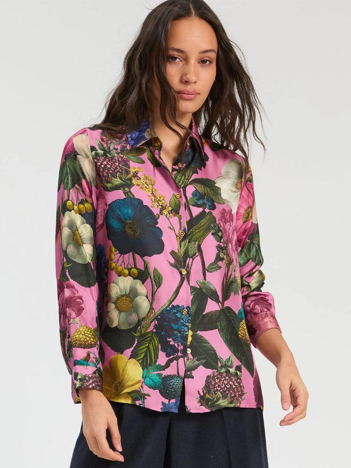 FLORAL silk blouse