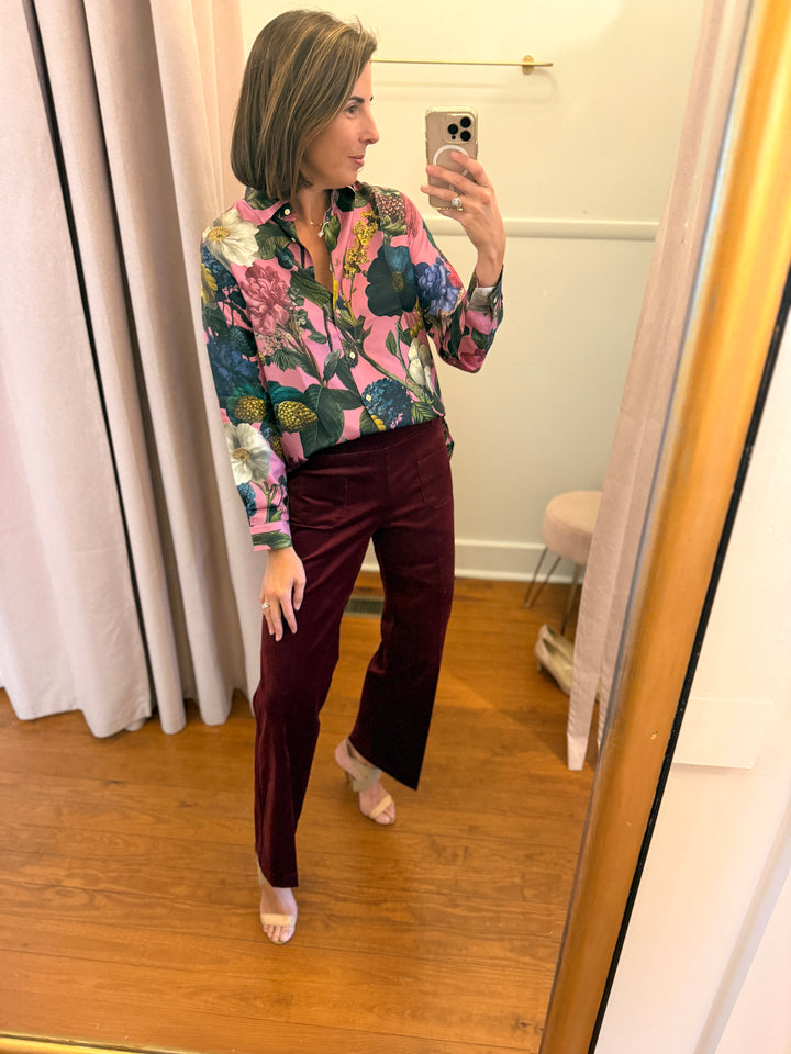 FLORAL silk blouse