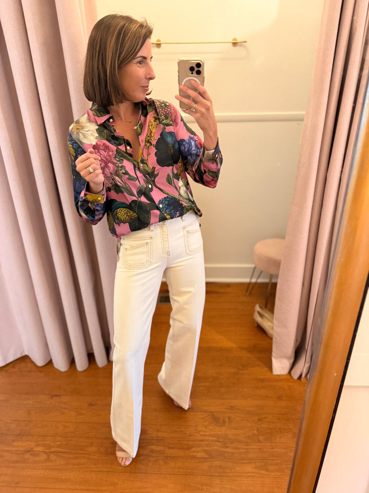 FLORAL silk blouse