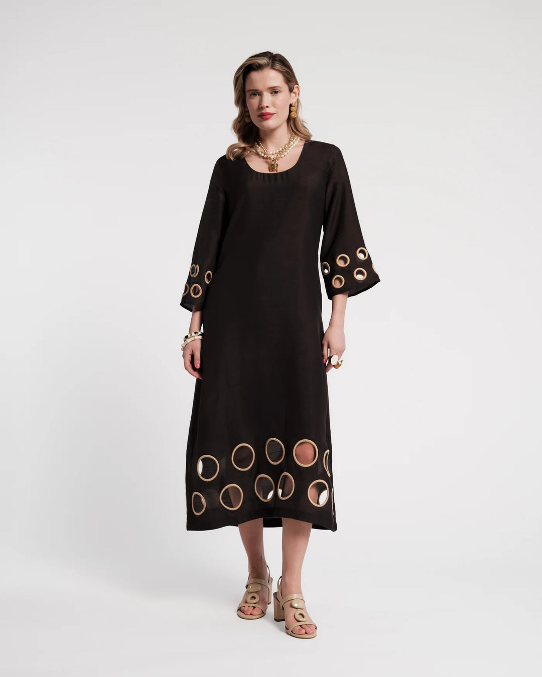Faye Cut Out Maxi Black Taupe / L Faye Cut Out Maxi Black Taupe / L